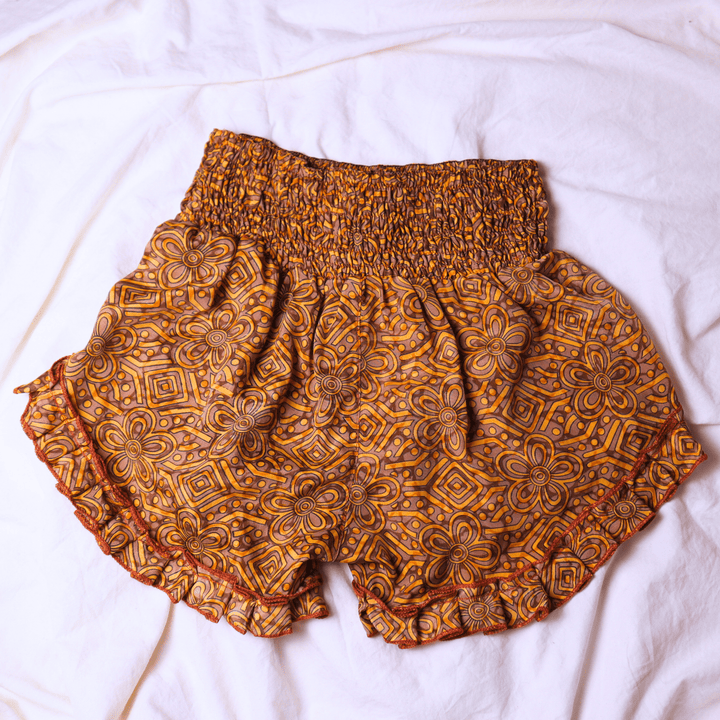 OOAK Silk Sari Shorts Sm/Md (0010) - Ethically Made
