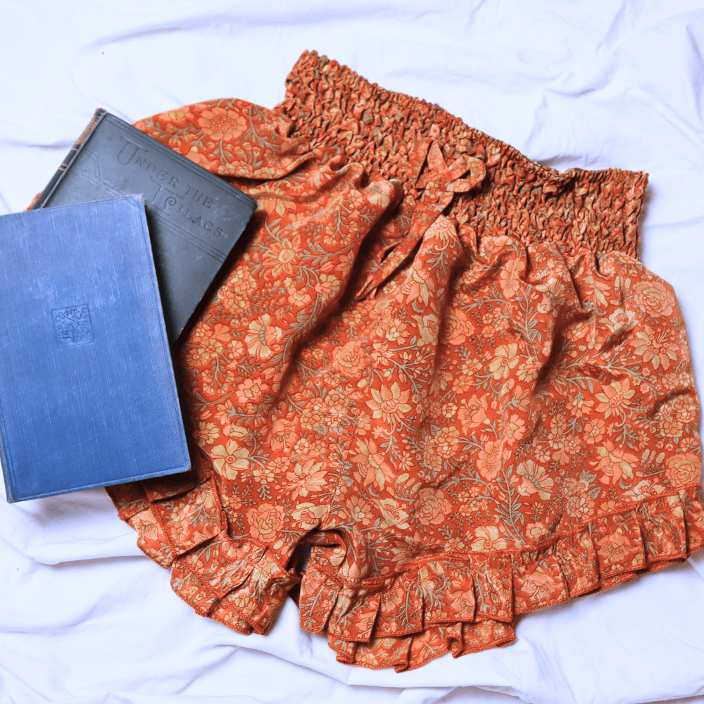 OOAK Silk Sari Shorts XL (0009) - Ethically Made