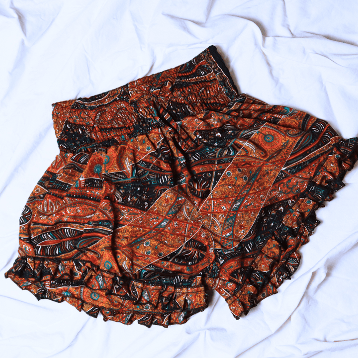 OOAK Silk Sari Shorts XL (0014) - Ethically Made