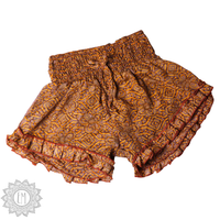 OOAK Silk Sari Shorts Sm/Md (0010)