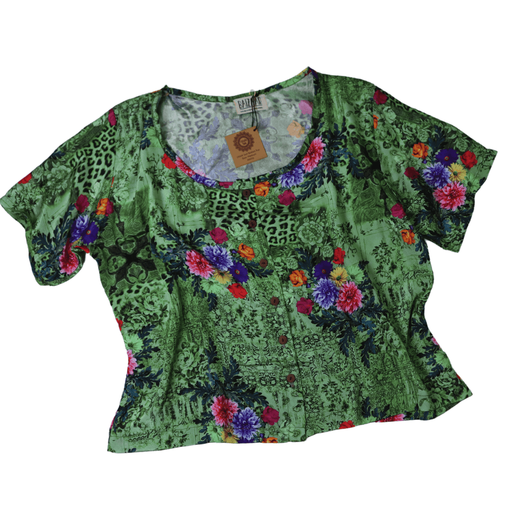 Beatrix Button Top - Medium (0010) - Ethically Made
