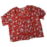 Beatrix Button Top - Large (0010) - Ethically Made