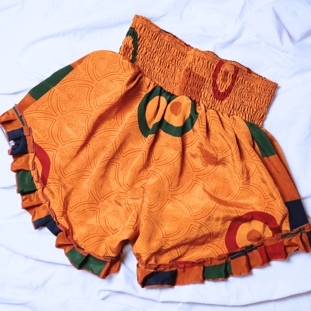 OOAK Silk Sari Shorts XL (0011) - Ethically Made