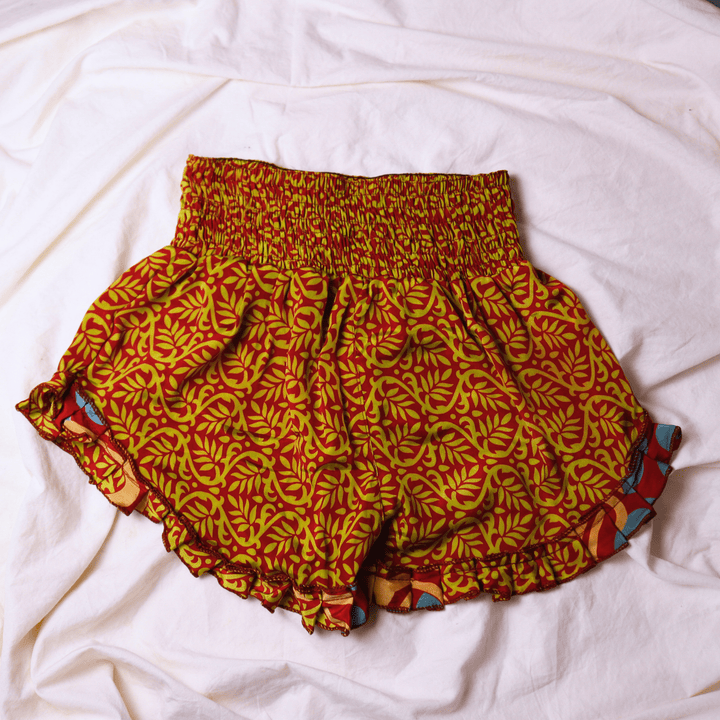 OOAK Silk Sari Shorts Sm/Md (0012) - Ethically Made