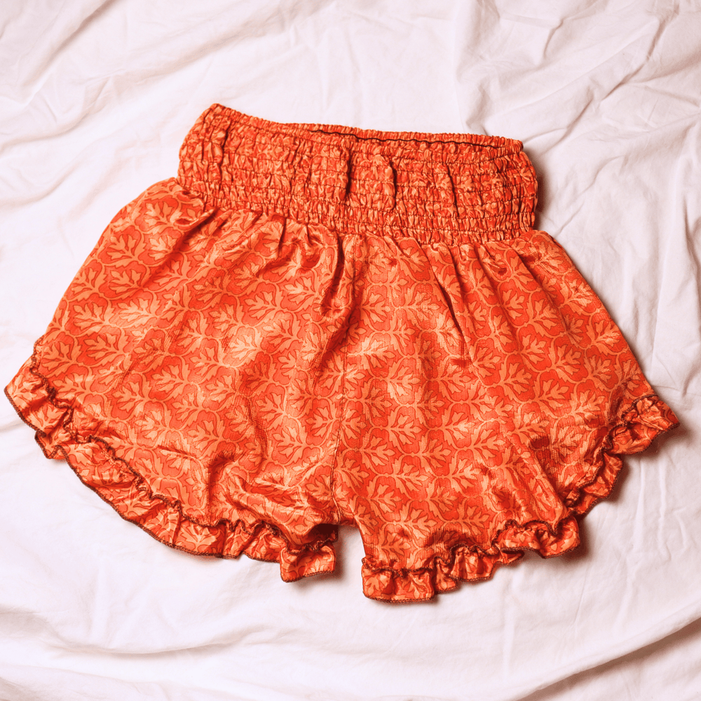 OOAK Silk Sari Shorts Md/Lg (0012) - Ethically Made