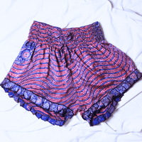 OOAK Silk Sari Shorts XL (0010) - Ethically Made