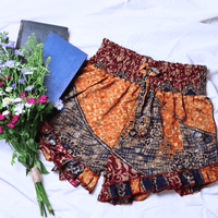 OOAK Silk Sari Shorts XL (0008) - Ethically Made