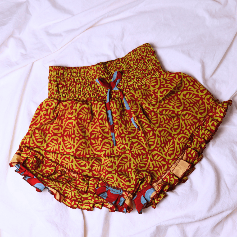 OOAK Silk Sari Shorts Sm/Md (0012) - Ethically Made