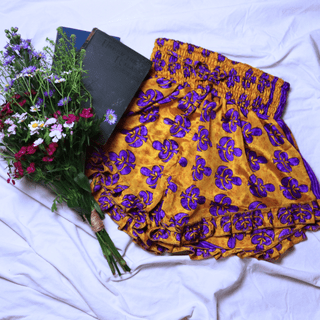 OOAK Silk Sari Shorts XL (0004) - Ethically Made