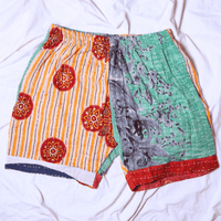 OOAK Cotton Kantha Beach Shorts - Large (0001) - Ethically Made
