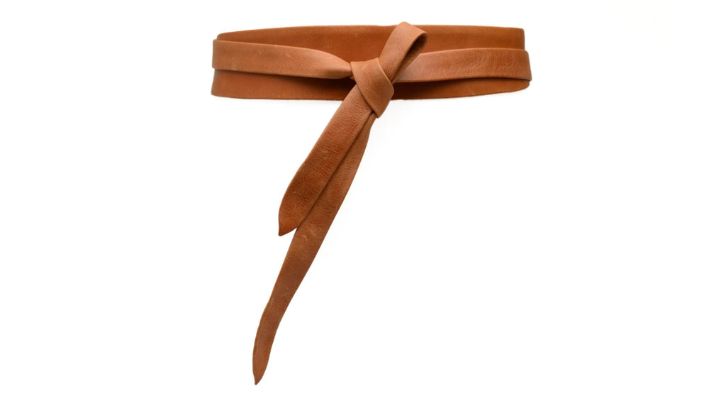 Midi Wrap Belt - Cognac - Ethically Made