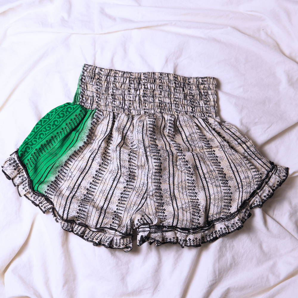 OOAK Silk Sari Shorts Sm/Md (0002) - Ethically Made