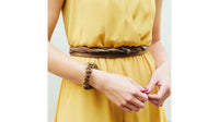 Skinny Wrap Belt - Cognac - Ethically Made