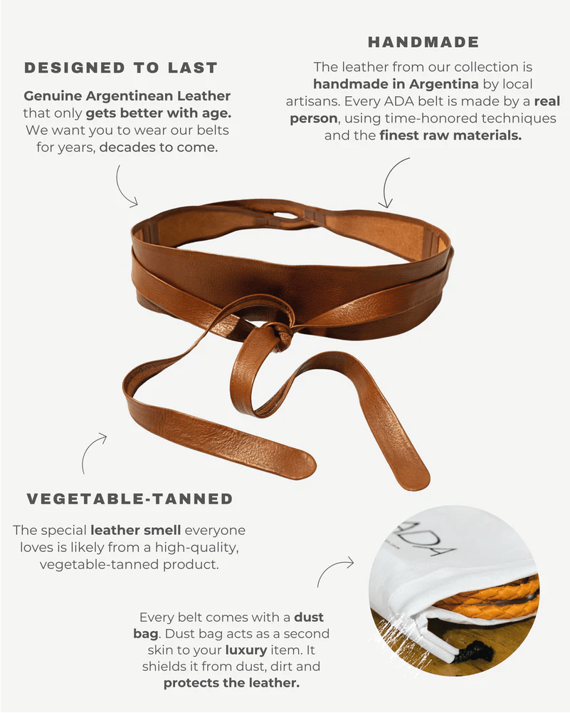 Wrap Belt - Whiskey - OS - Ethically Made