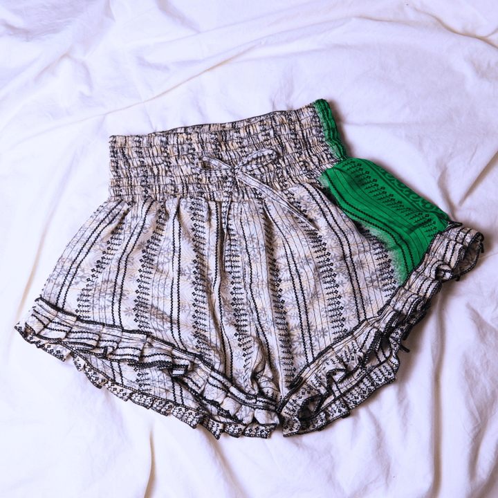 OOAK Silk Sari Shorts Sm/Md (0002) - Ethically Made