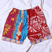 OOAK Cotton Kantha Beach Shorts - Large (0003) - Ethically Made