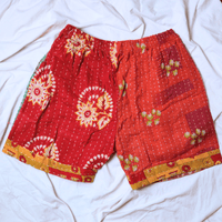 OOAK Cotton Kantha Beach Shorts - XL (0003) - Ethically Made