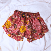 OOAK Silk Sari Shorts Sm/Md (0003) - Ethically Made
