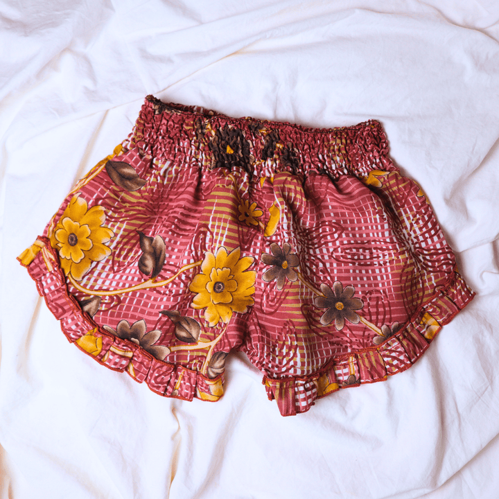 OOAK Silk Sari Shorts Sm/Md (0003) - Ethically Made