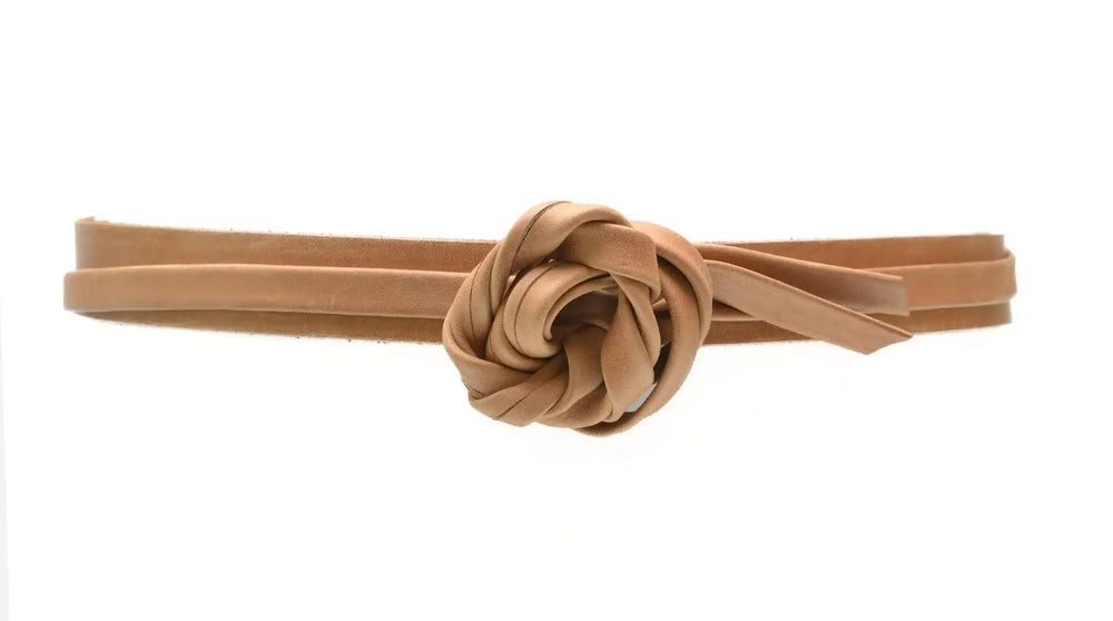 Skinny Wrap Belt - Cognac - Ethically Made