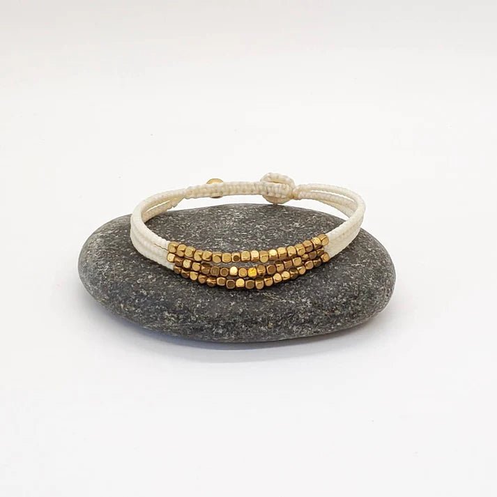 3 Strand Beaded Cord Bracelet - Ethically Made