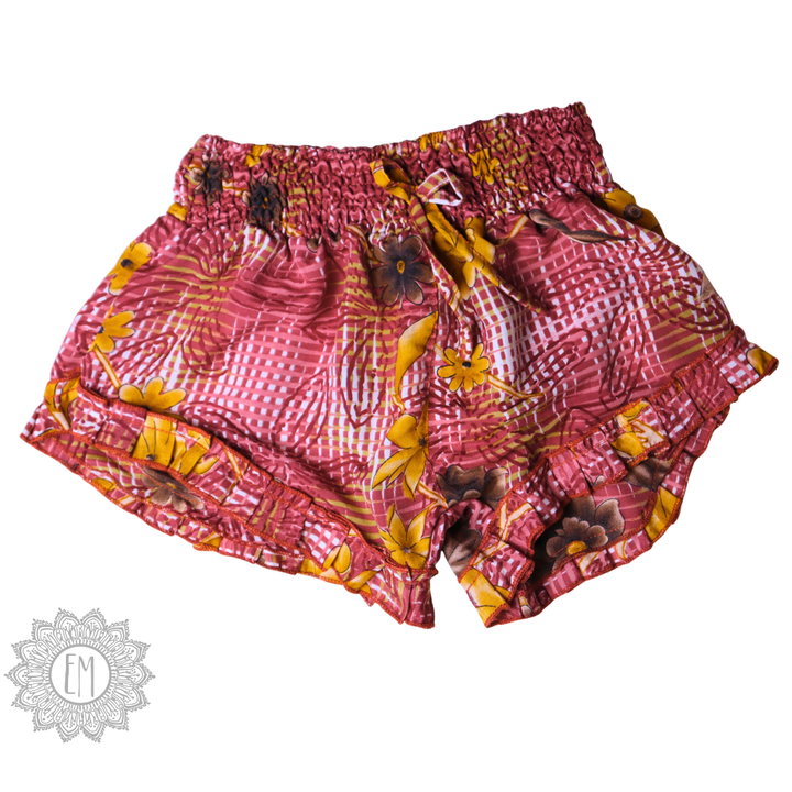 OOAK Silk Sari Shorts Sm/Md (0003)