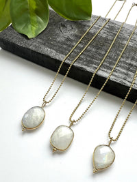Moonstone Pendant Necklace - Ethically Made