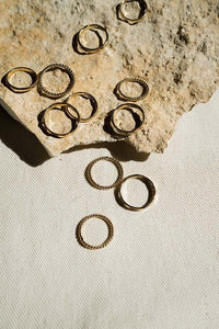 Dhera Textured Stacking Rings - Ethically Made