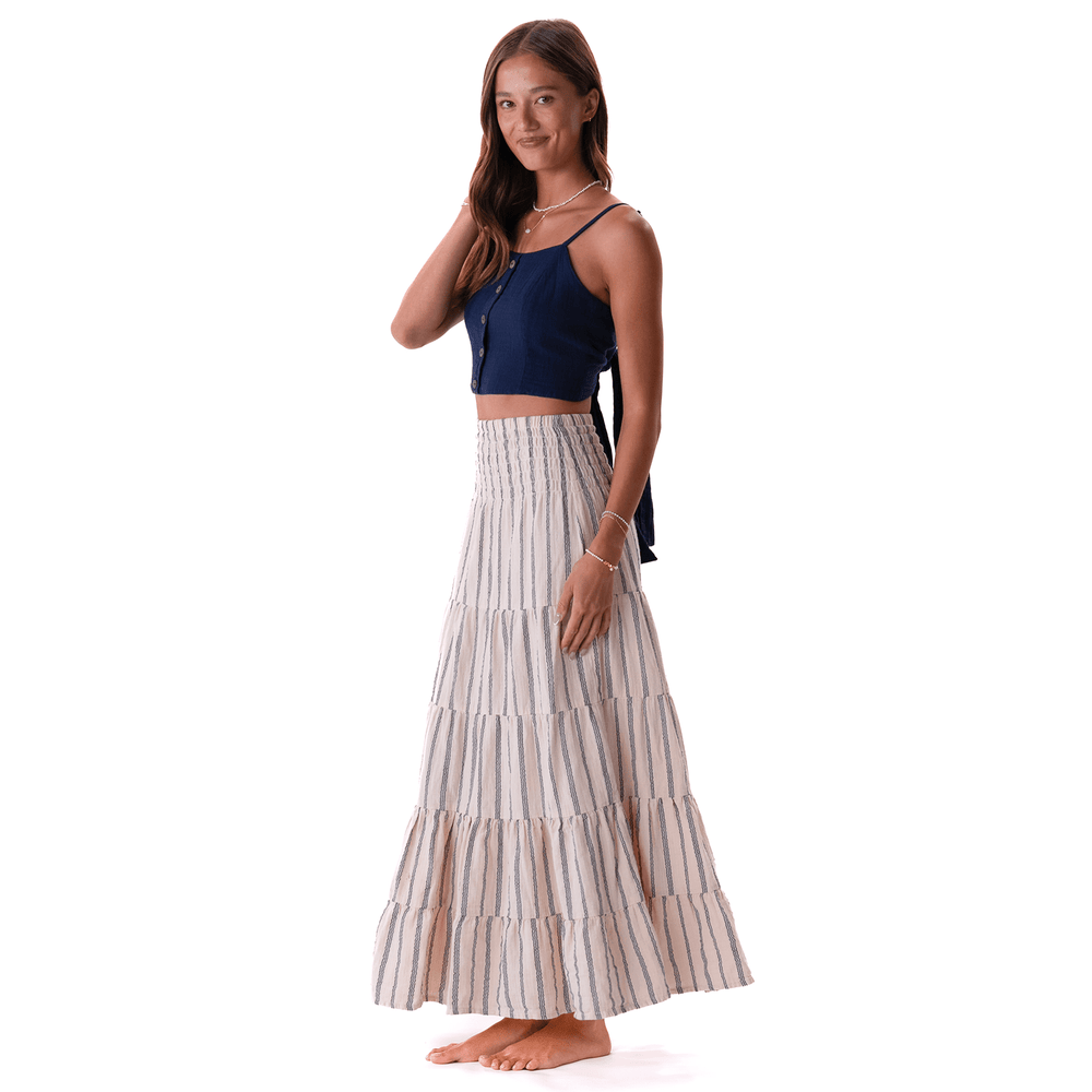 Sailor Stripe Sundrift Skirt - Ethically Made