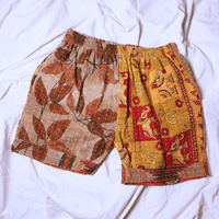 OOAK Cotton Kantha Beach Shorts - Large (0004) - Ethically Made