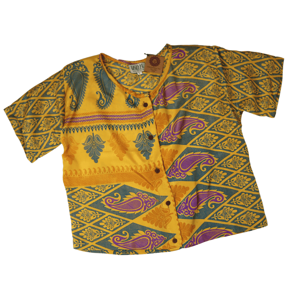 Beatrix Button Top - Large (0004) - Ethically Made