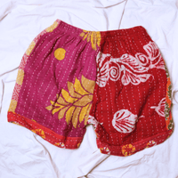 OOAK Cotton Kantha Beach Shorts - Medium (0004) - Ethically Made