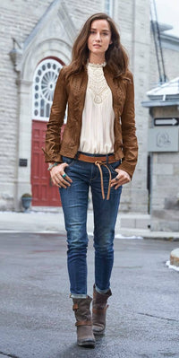 Skinny Wrap Belt - Cognac - Ethically Made