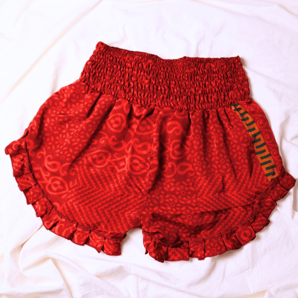 OOAK Silk Sari Shorts Sm/Md (0006) - Ethically Made