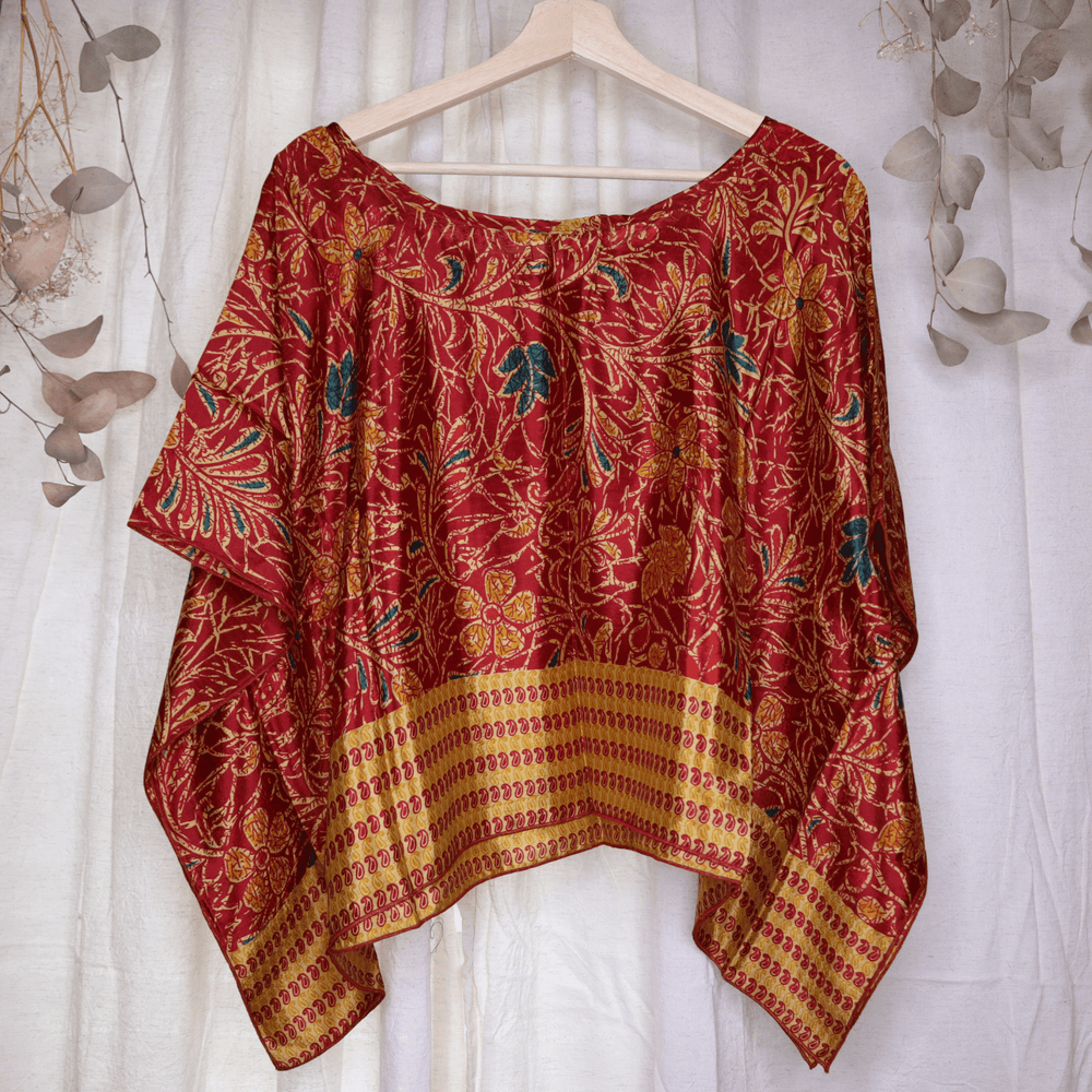 OOAK Sari Crop Top (0007) - Ethically Made