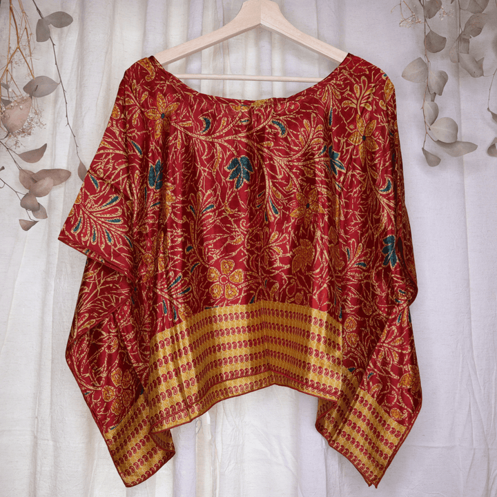 OOAK Sari Crop Top (0007) - Ethically Made