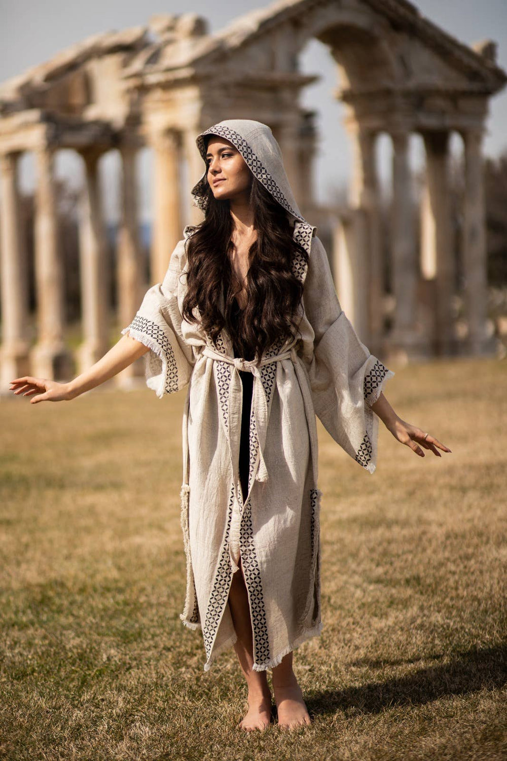Linen Kaftan Robe