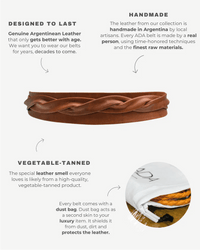 Midi Wrap Belt - Cognac - Ethically Made