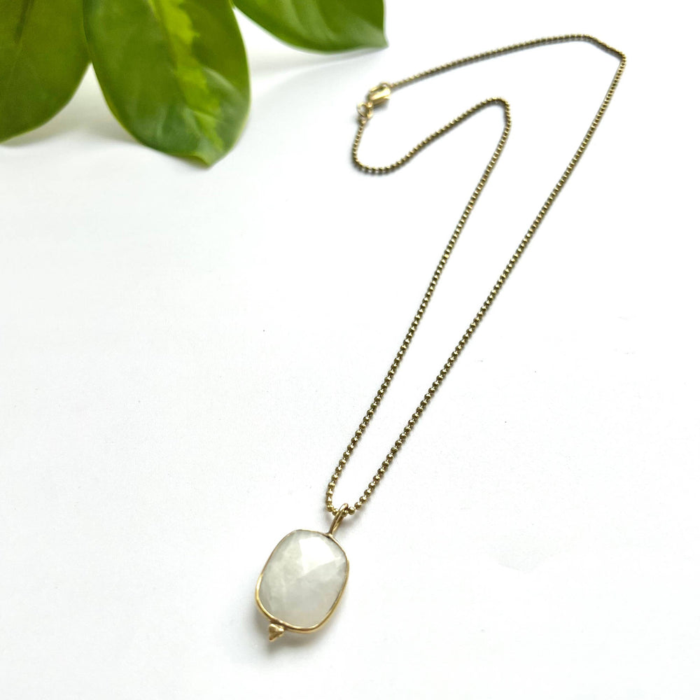 Moonstone Pendant Necklace - Ethically Made