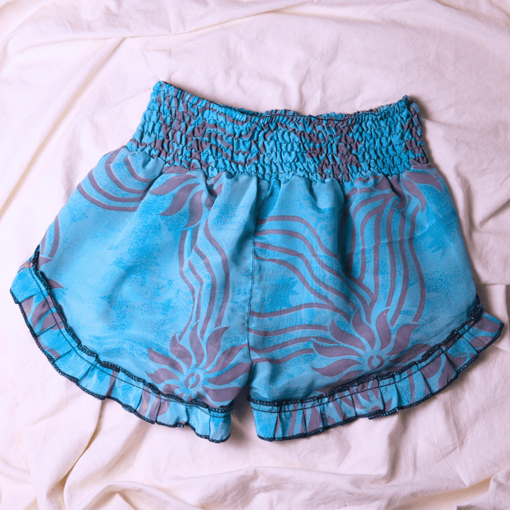 OOAK Silk Sari Shorts Sm/Md (0008) - Ethically Made