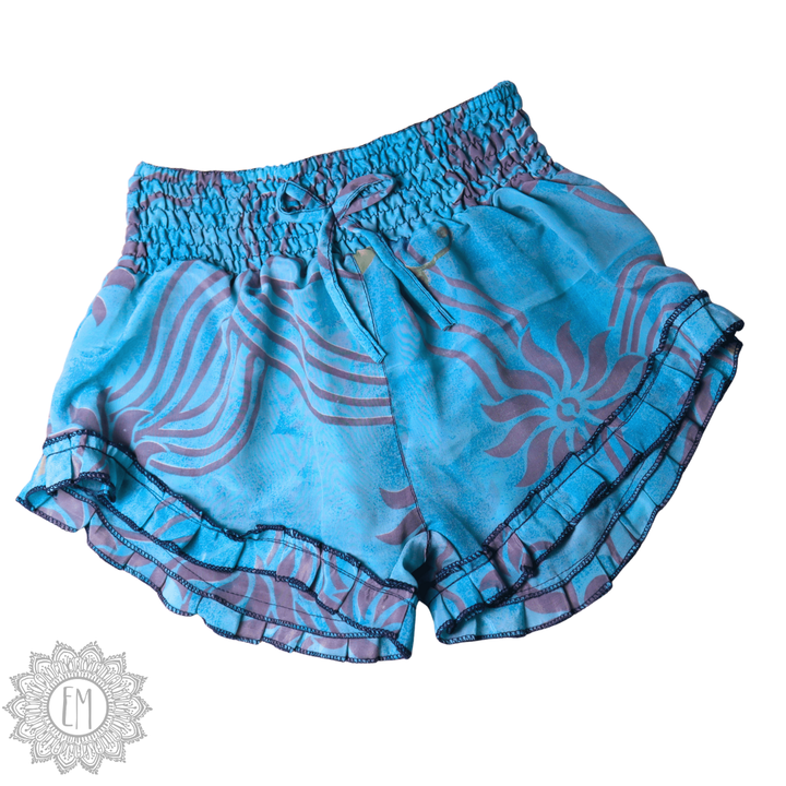 OOAK Silk Sari Shorts Sm/Md (0008)