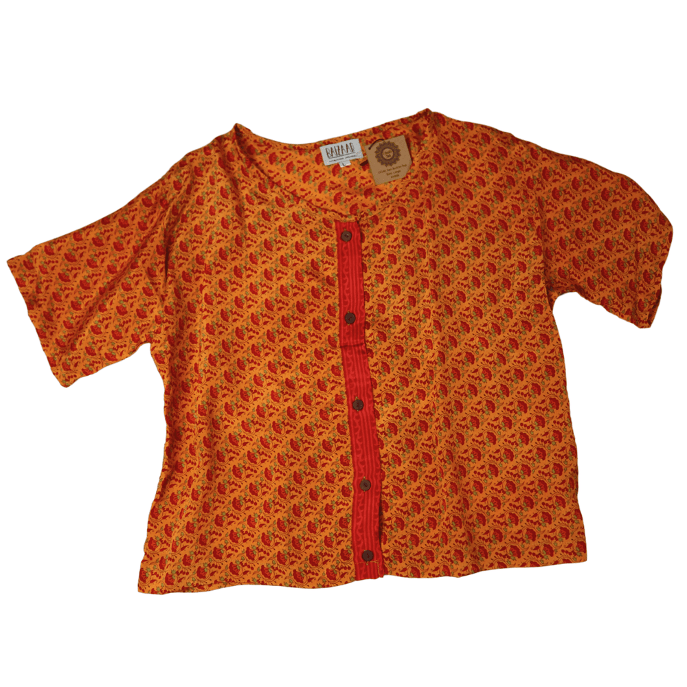 Beatrix Button Top - Large (0008) - Ethically Made