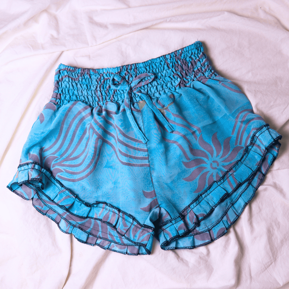 OOAK Silk Sari Shorts Sm/Md (0008) - Ethically Made