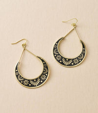 Nisha Crescent Moon Hoop Earrings