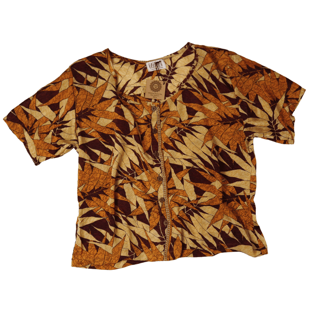 Beatrix Button Top - Medium (0009) - Ethically Made