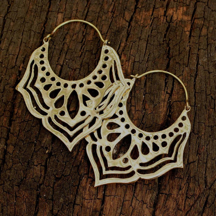 Brass Monarch Earring - Ethically Made