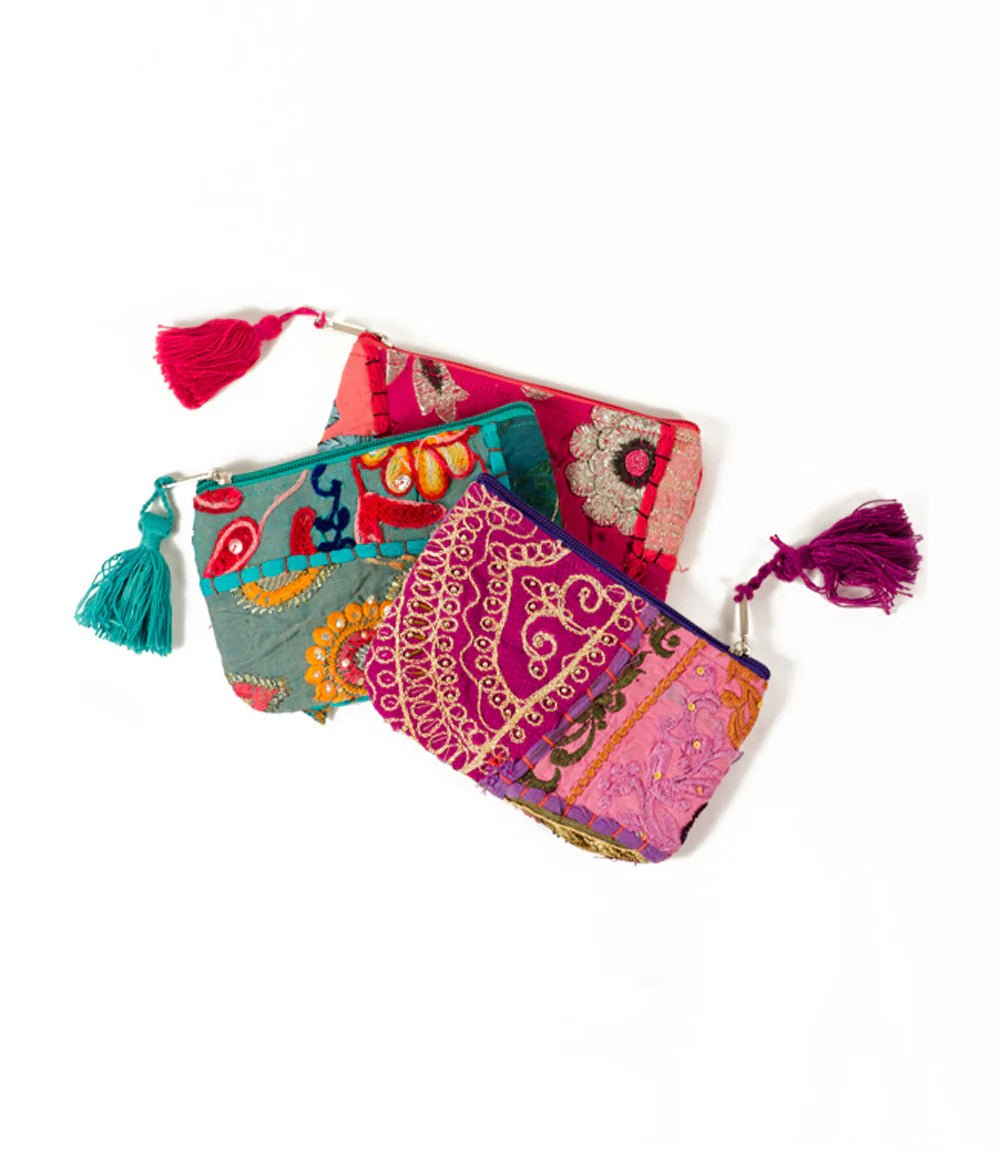 Embroidered Coin Purse - Ethically Made