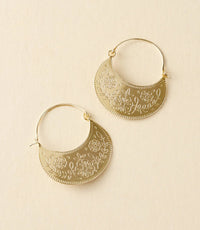 Haveli Etched Hoop Earrings - Ethically Made