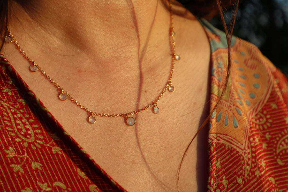 Moonstone Droplet Necklace