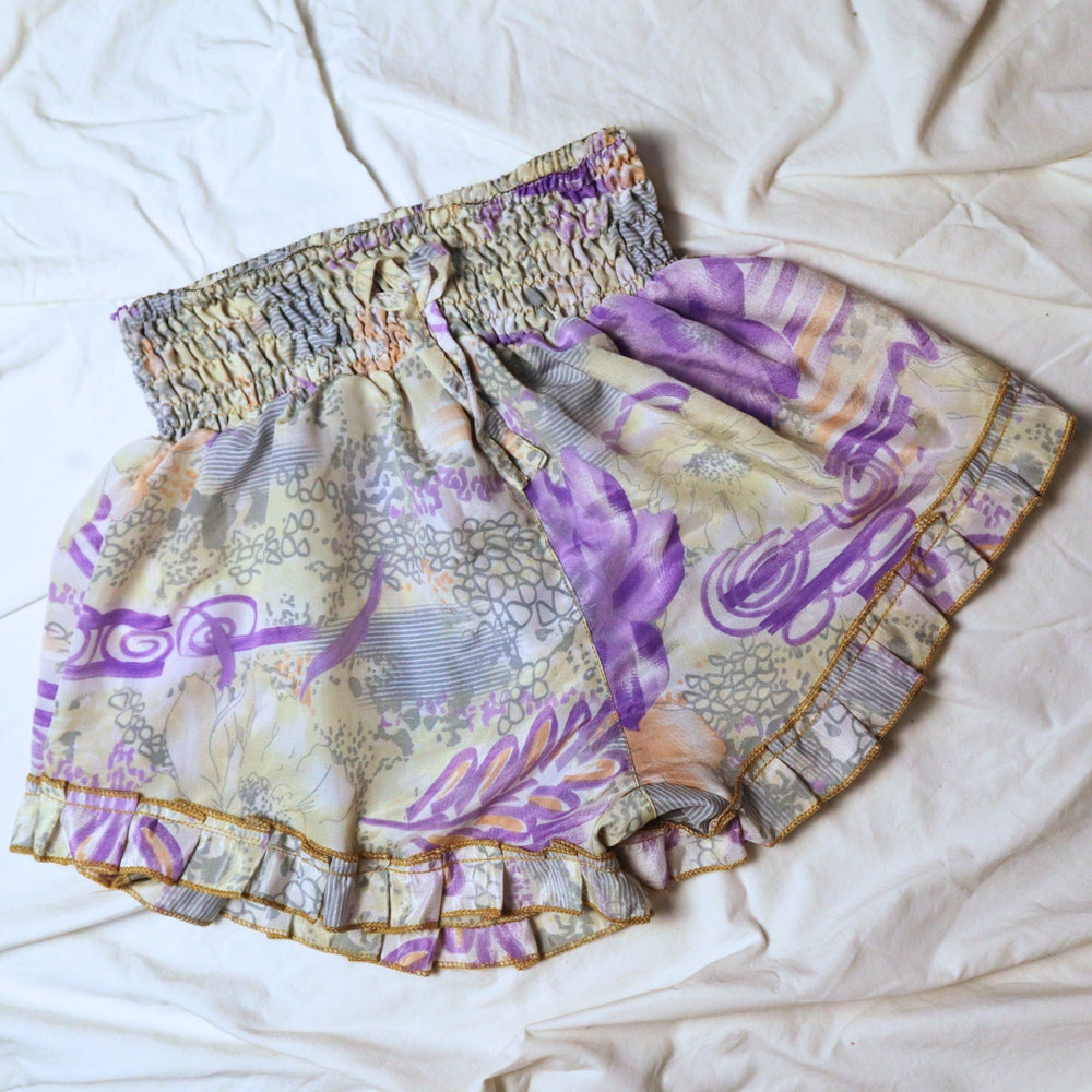 OOAK Silk Sari Shorts XL (0001) - Ethically Made